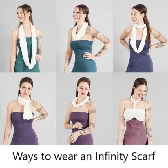 Tartan Plaid Infinity Scarf - Versatile Warm & Comfy - Vegan Friendly - Picture 3 of 5